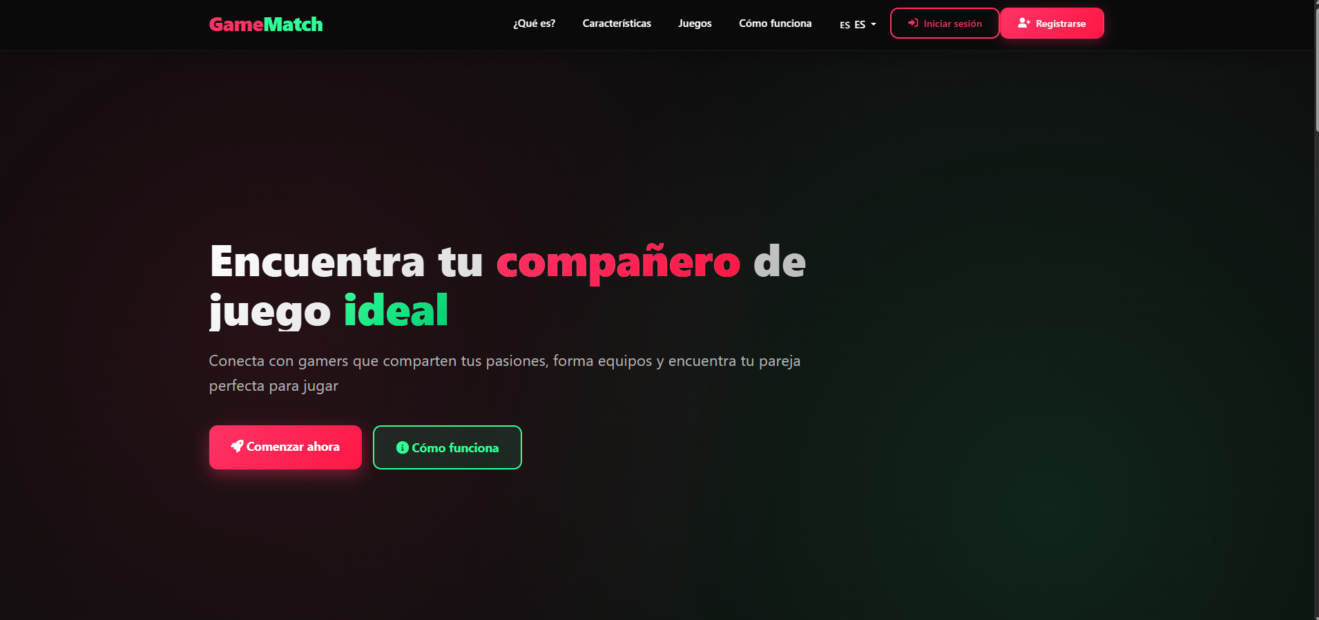 GameMatch — proyecto web para cliente