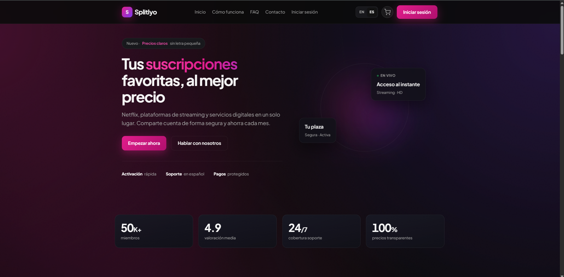 Splitlyo — proyecto web para cliente
